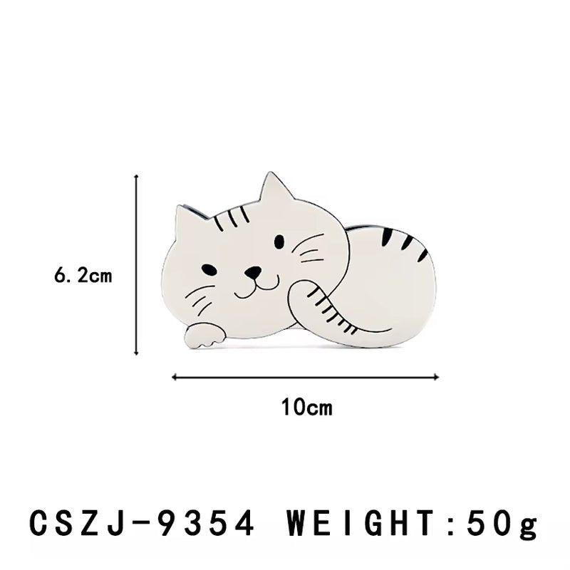 CANYUAN 10Cm White Engraved Metal Animal Hair Claws Cute Metal Claw Clips for Thick Hair - MCROONS.COM
