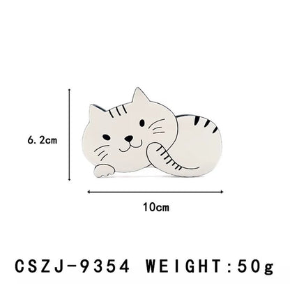 CANYUAN 10Cm White Engraved Metal Animal Hair Claws Cute Metal Claw Clips for Thick Hair - MCROONS.COM