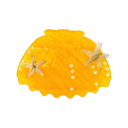 CANYUAN Custom Animal Claw Hair Claws 8.5Cm Yellow Shell Engraved Acetate Ocean Theme Female Hair Accessories - MCROONS.COM