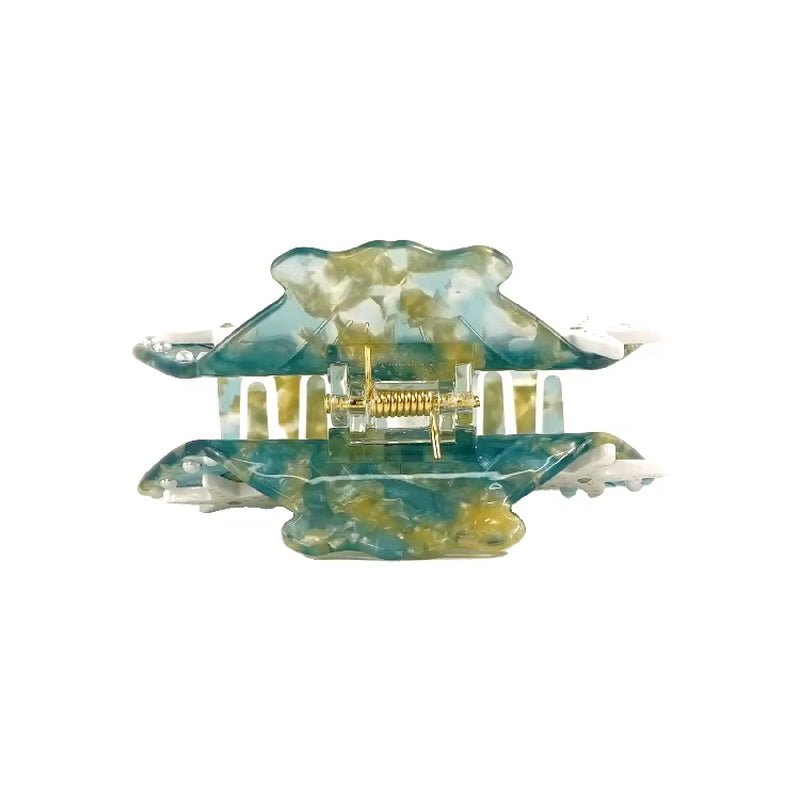 CANYUAN Custom Animal Claw Hair Claws 8.5Cm Yellow Shell Engraved Acetate Ocean Theme Female Hair Accessories - MCROONS.COM