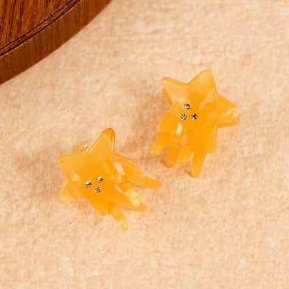 CANYUAN Korean Simple Style 3Cm Cute Five - Pointed Star Acetate Hair Claw Hot Sale Mini Claw Clip for Ladies Bangs Customizable - MCROONS.COM