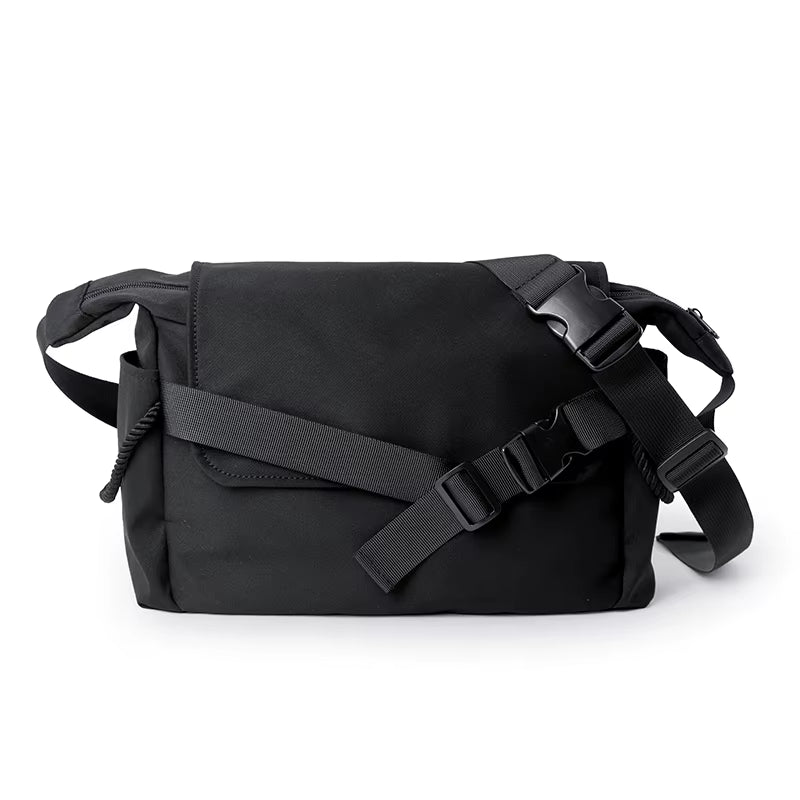 Customizable Men'S Crossbody Bag 12.9" Oxford Flap Messenger Bag Daily Life Waterproof Chest Bag
