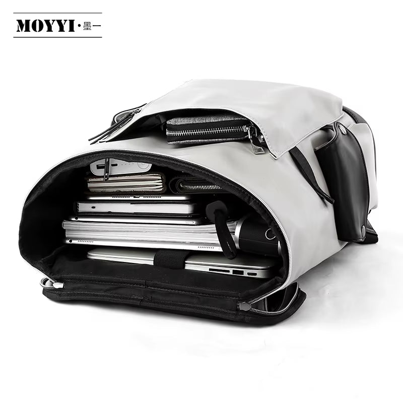 Custom Mochila Leather Backpack for Men Dayback Teen Bookbags Waterproof PU Men'S Backpack