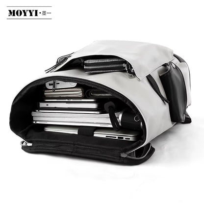 Custom Mochila Leather Backpack for Men Dayback Teen Bookbags Waterproof PU Men'S Backpack