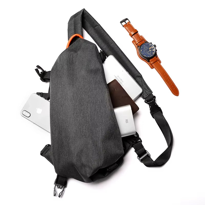 MOYYI Waterproof Chest Bag Men Crossbody Sling Bag Crossbody Bag for Business School