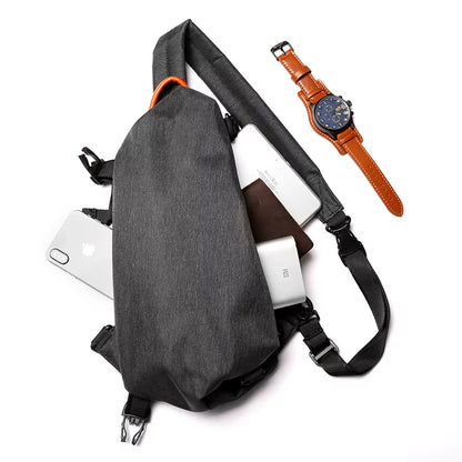 MOYYI Waterproof Chest Bag Men Crossbody Sling Bag Crossbody Bag for Business School