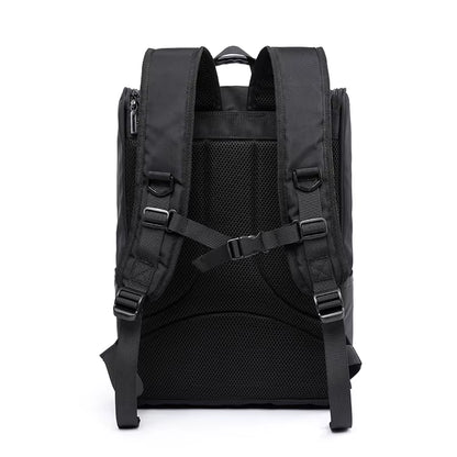 Laptop Backpack Leisure School Bag Stylish Daypack Large Capacity Fashion High Quality Waterproof for Men Black Polyester MOYYI