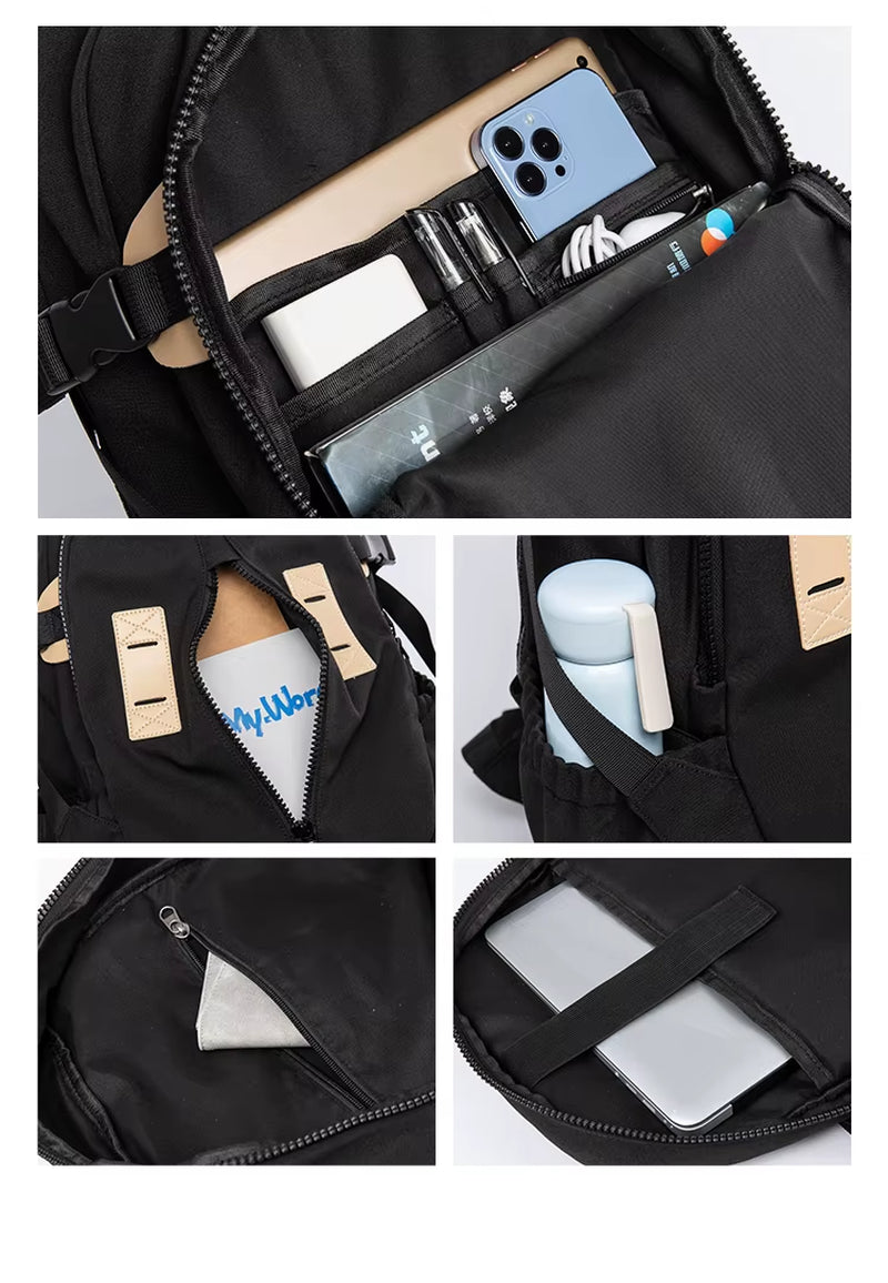 Waterproof Travel Backpack Unisex Teenager Student Zipper Rucksack Bag Backpack School Bags for Men