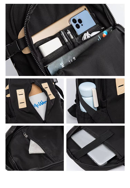 Waterproof Travel Backpack Unisex Teenager Student Zipper Rucksack Bag Backpack School Bags for Men