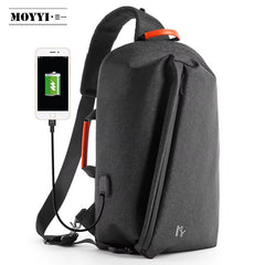 Crossbody Sling Backpack for Men and Women Lightweight Shoulder Backpack with USB Charge