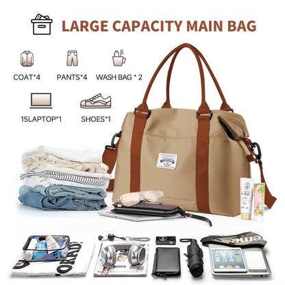 Custom Logo Waterproof Duffel Bag Travel Bag Outdoor for Woman Gym Bags Sports Yoga Handbags for Girl - MCROONS.COM