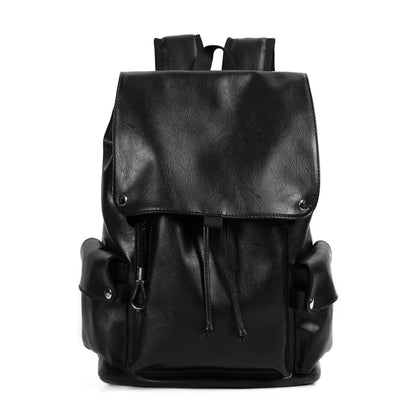 Custom PU Backpack Casual Bag for Men Laptop Backpack Leisure Bag Waterproof Fashion Men Leather Backpack - MCROONS.COM