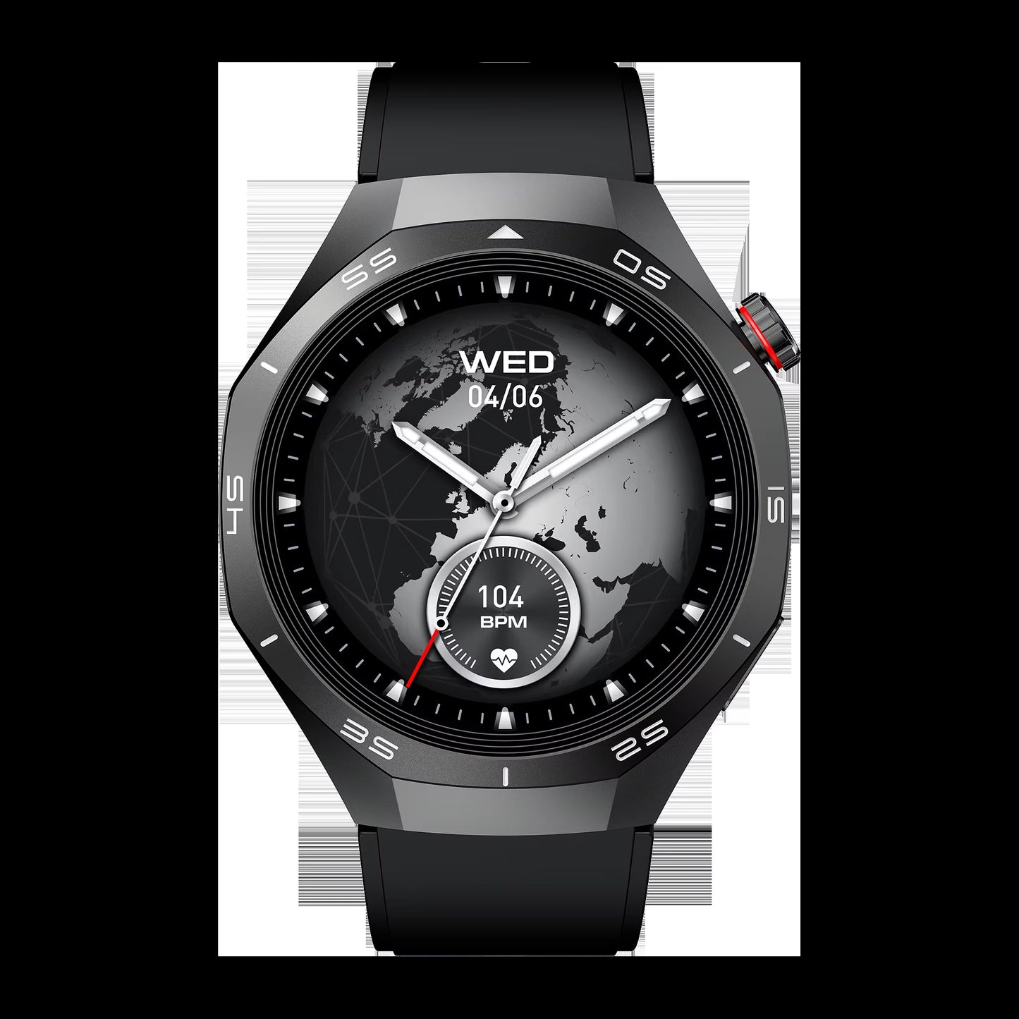 HW95 Black Metal Inteligentes Sport Smart Waterproof Watch Unisex Fitness Outdoor Call Blood Oxygen Multifunction Smartwatch