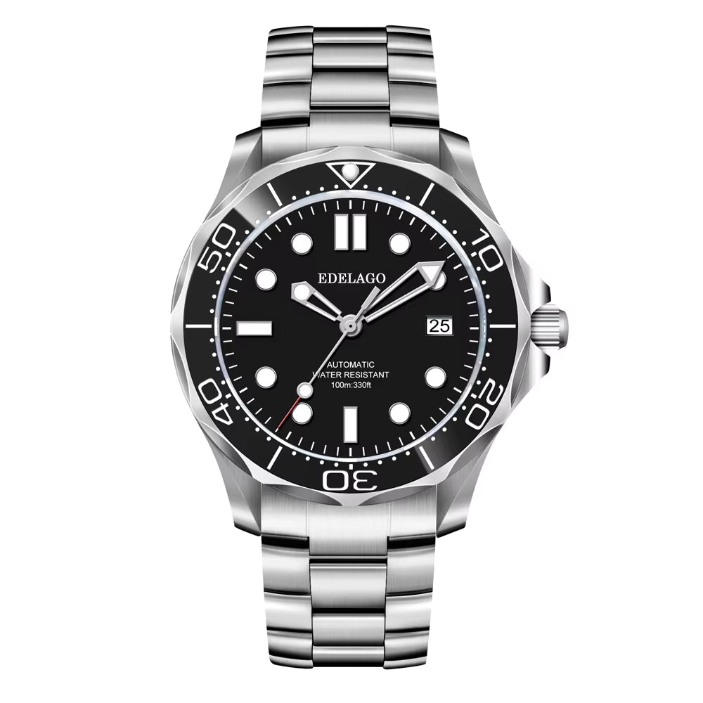 EDELAGO Kinetic Energy Series NH35/2824/8500 Luxury Ceramic Seahorse Mechanical Diving Watch Fashion Sports Men'S ROLE Watch