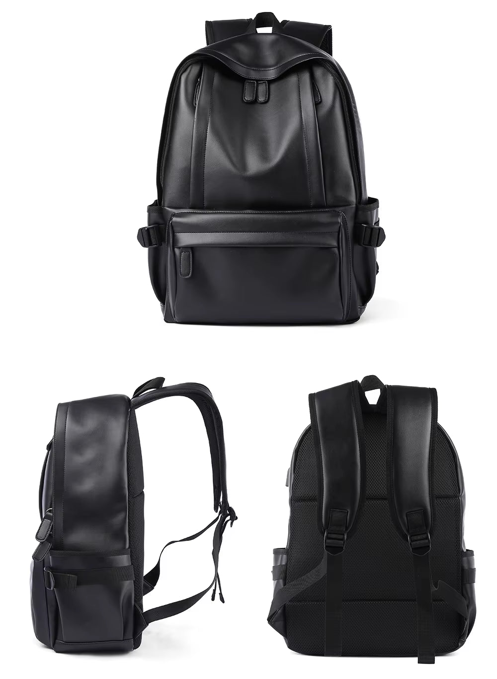 Guangzhou College School Polyester Laptop Bags for Men PVC Leather Backpack Bags