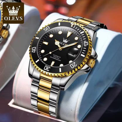 OLEVS 6650 Men'S Watch Top Diving Sports Men'S Automatic Mechanical Watch Fashion Business Date Waterproof Luminous Watch