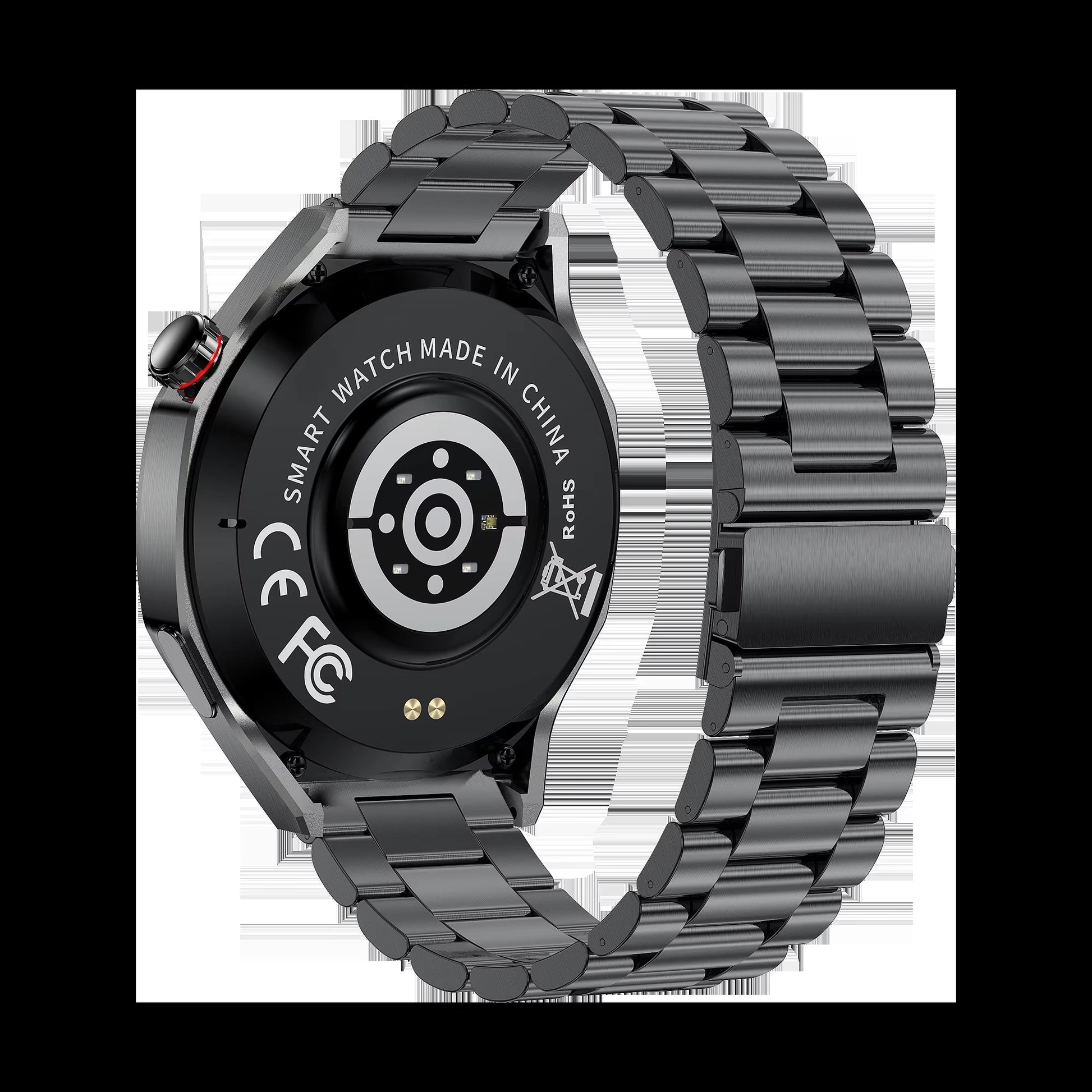 HW95 Black Metal Inteligentes Sport Smart Waterproof Watch Unisex Fitness Outdoor Call Blood Oxygen Multifunction Smartwatch