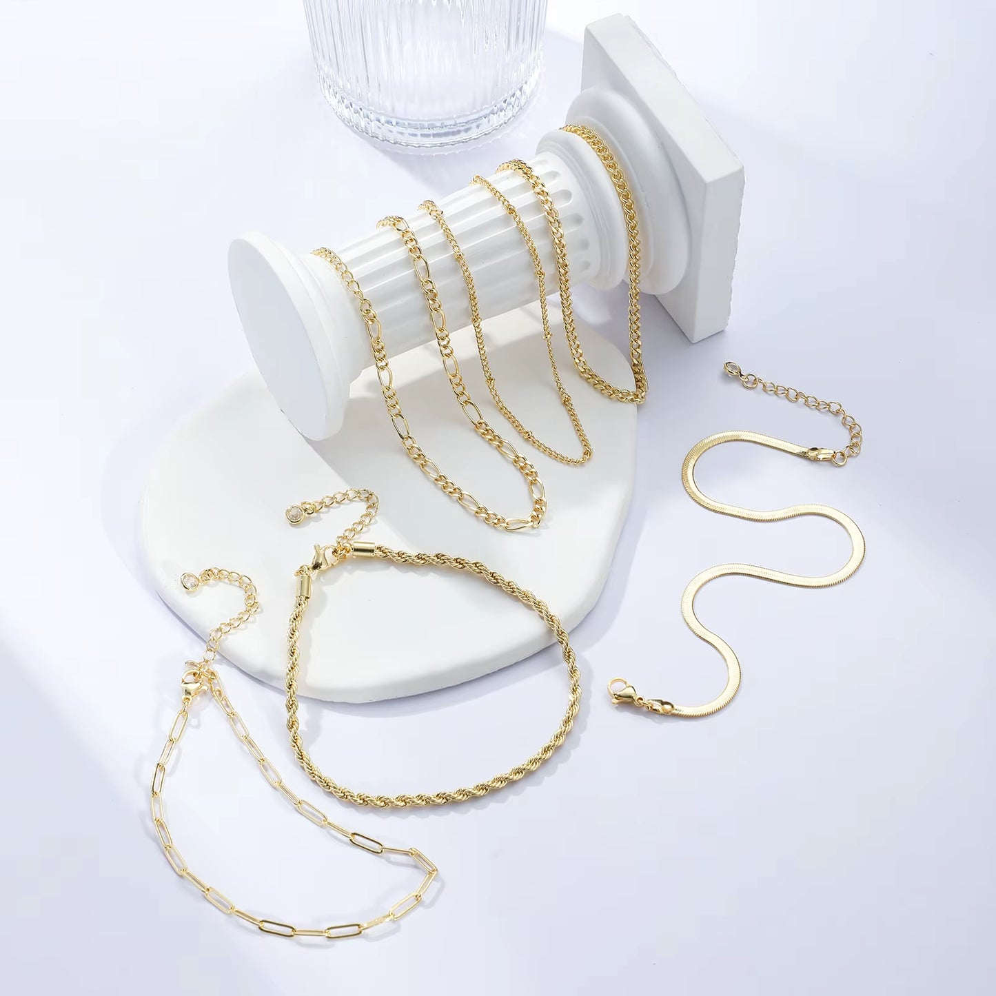 Multy Layer Summer Women'S Ankle Bracelet Fashion 18K Gold Plated Alloy Dainty Jewelry Foot Chain Anklet for Women A0136