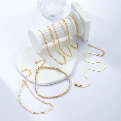 Multy Layer Summer Women'S Ankle Bracelet Fashion 18K Gold Plated Alloy Dainty Jewelry Foot Chain Anklet for Women A0136