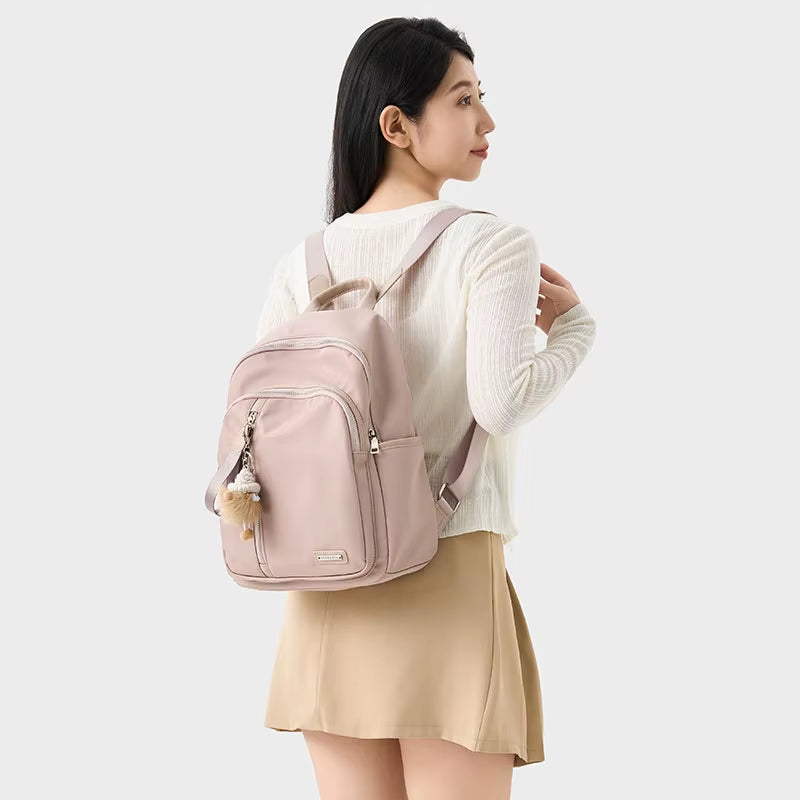Simradia Oxford Waterproof Lady Backpack 14 Inch Laptop Backpacks for Women Simple Travel Bag School Backpack for Girls