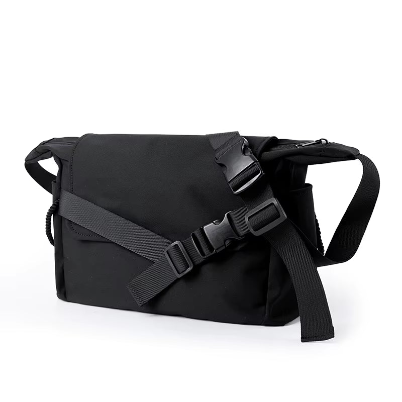 Customizable Men'S Crossbody Bag 12.9" Oxford Flap Messenger Bag Daily Life Waterproof Chest Bag