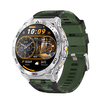 TKYUAN 2025 Military-Grade Durable Smartwatch with Amoled Screen 600Mah Battery Flashlight Fitness Tracker Sport Smart Watch