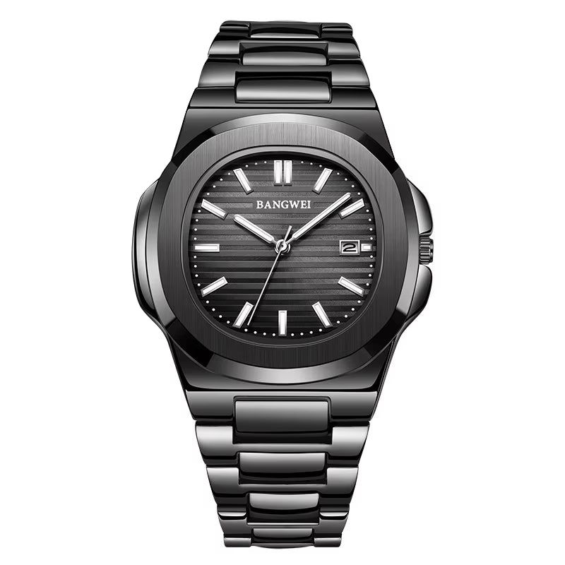 2025 New Hot Selling Luxury Men'S Business Wrist Watch Retro Square Waterproof Luminous Quartz Watch for Men