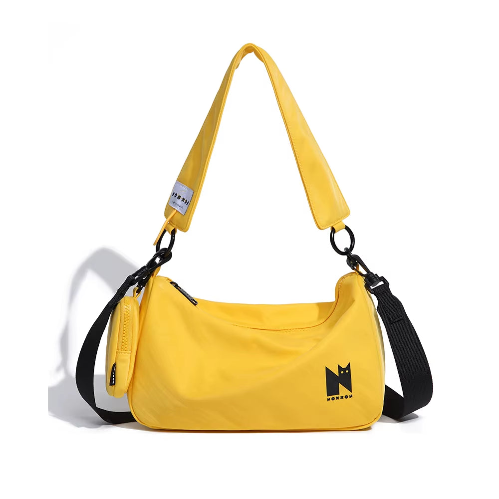 NOXXON Nylon Handbags for Unisex Waterproof Multi Pocket Purses and Crossbody Bags Multi Function Lightweight Shoulder Handbag