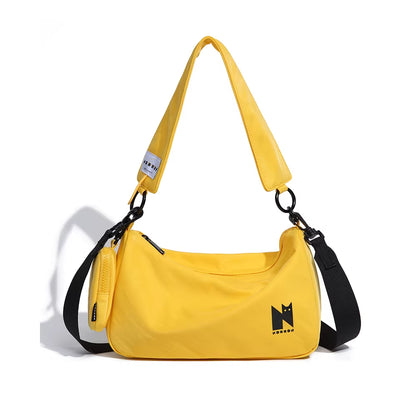 NOXXON Nylon Handbags for Unisex Waterproof Multi Pocket Purses and Crossbody Bags Multi Function Lightweight Shoulder Handbag