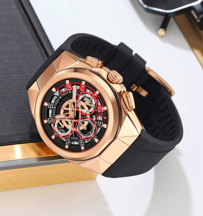 SKMEI 9377 Wholesale Luxury Silica Skeleton Analog Wrist Quartz Watch for Men Wristwatches Reloj Para Hombre