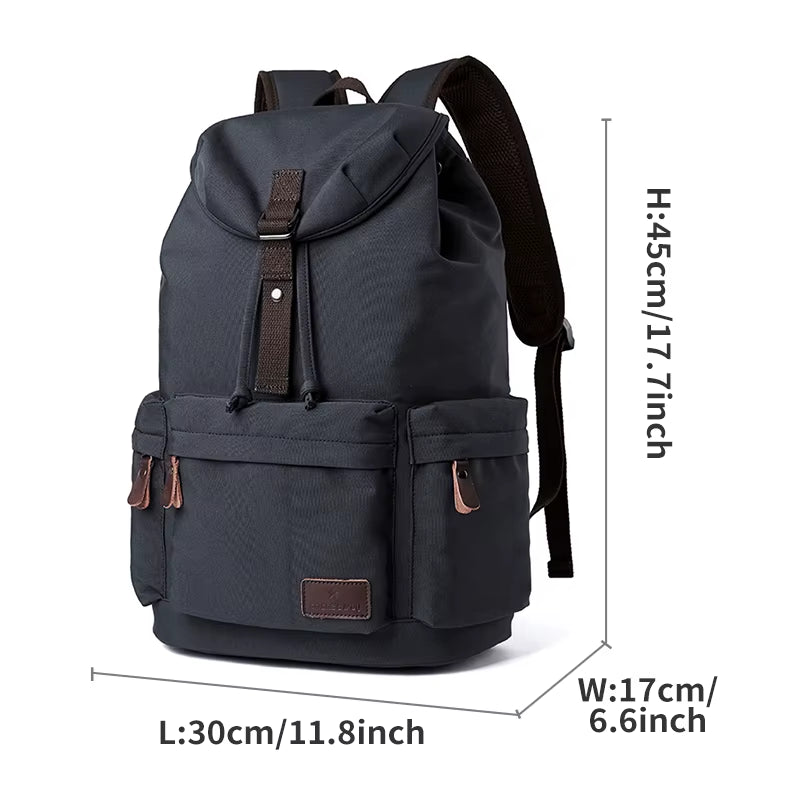 MOYYI Men'S Backpack Oxford Causal Knapsack Laptop Backpack for Men Unisex Waterproof School Travel Bag with Trolley Sleeve