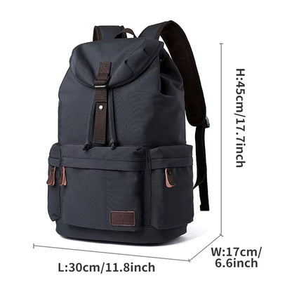 MOYYI Men'S Backpack Oxford Causal Knapsack Laptop Backpack for Men Unisex Waterproof School Travel Bag with Trolley Sleeve