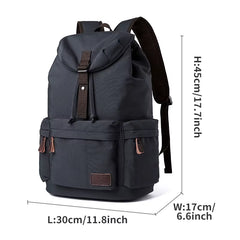 MOYYI Men'S Backpack Oxford Causal Knapsack Laptop Backpack for Men Unisex Waterproof School Travel Bag with Trolley Sleeve