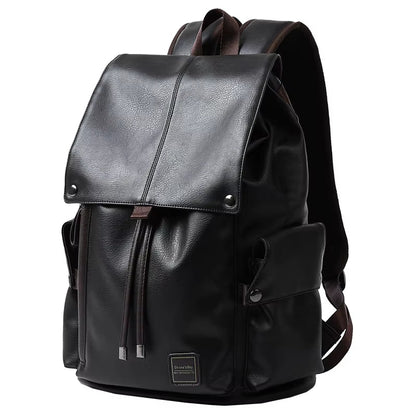 Drawstring Waterproof Leather Bags for Men Fashionable Original Design Men'S Leather Backpack - MCROONS.COM