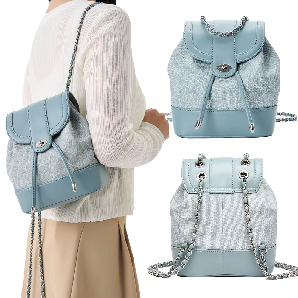 Designer PVC Women'S Bag Small Fashionable Chain Bag for Girl Lightweight Women'S Backpack