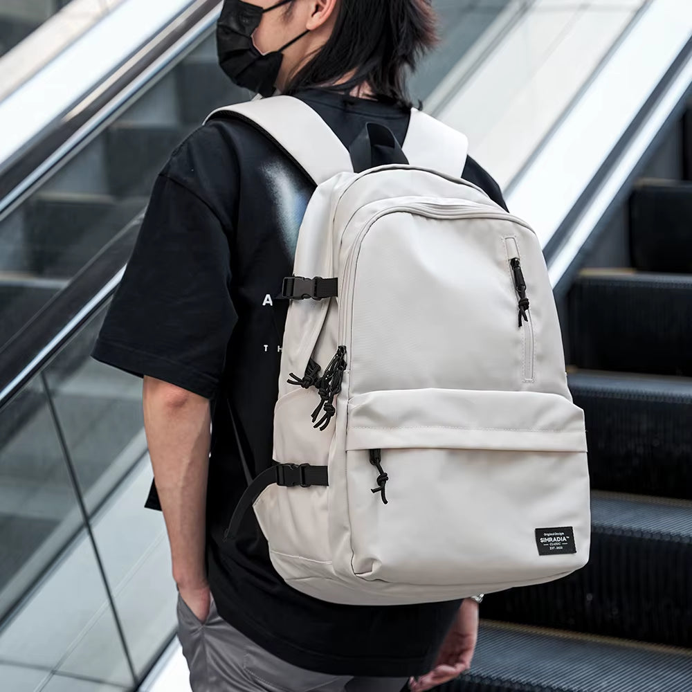 Vintage Modern Book Bags Simple Laptop Backpack Unisex School Backpacks for College Student Travel Daily Rucksack for Man