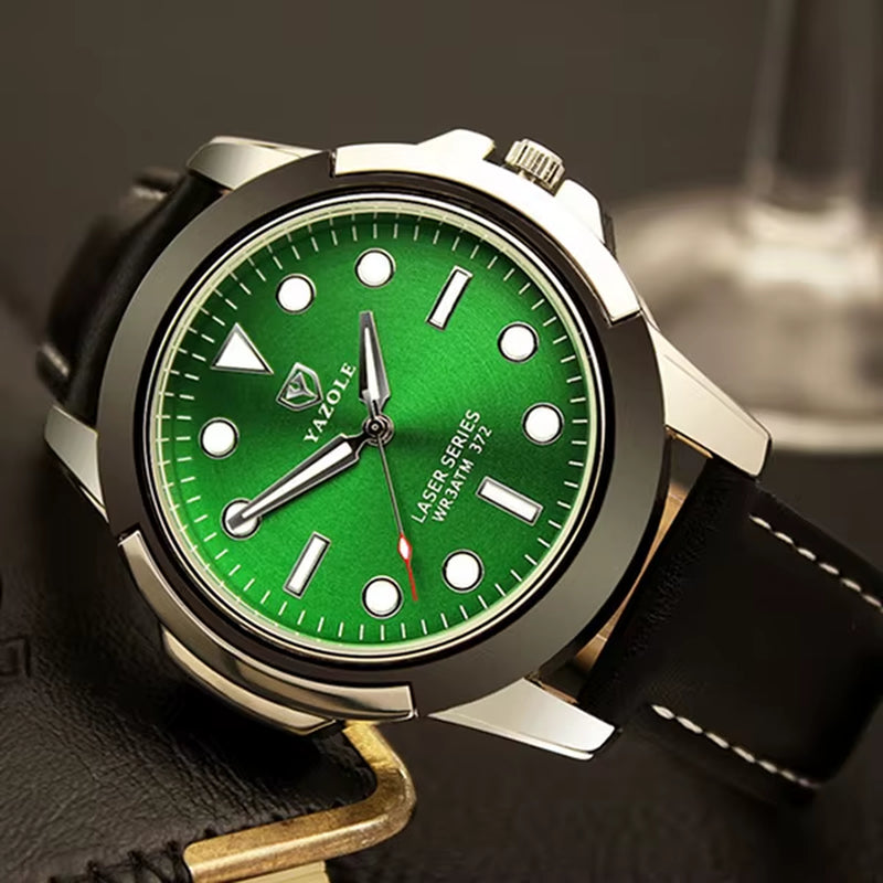 YAZOLE D 372 Luxury Mens Watches Sport Style Hot Sale Factory Custom Logo Quartz Watch Classic Leather Wristwatch Wholesale