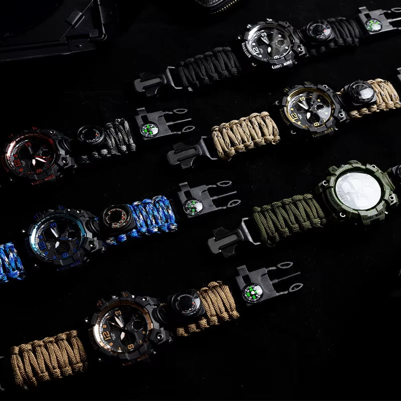 1509P D Athletic Hot Jam Tangan Analog Digital Watch 5 Atm Waterproof Custom Watch Camouflage Green Sport Watch for Men