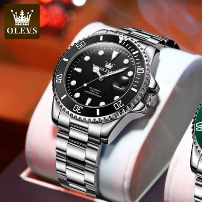OLEVS 6650 Men'S Watch Top Diving Sports Men'S Automatic Mechanical Watch Fashion Business Date Waterproof Luminous Watch