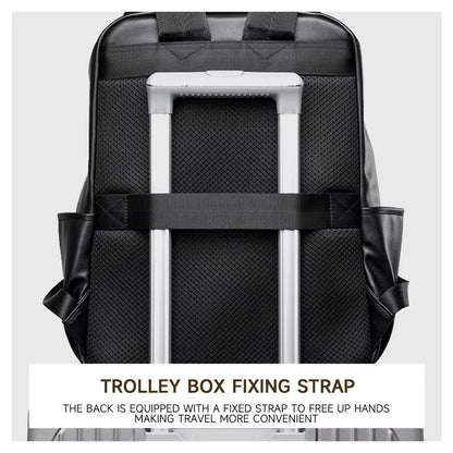 Eco - Friendly PU Leather Backpack for Travel Backpack Bags for Men Laptop Backpack - MCROONS.COM