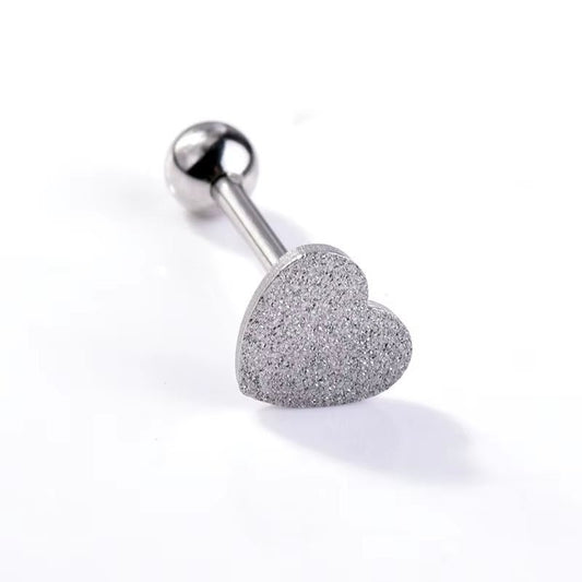 European and American Tongue Rings Fashion High Quality Stainless Steel Heart Shape Tongue Rings Jewelry - MCROONS.COM