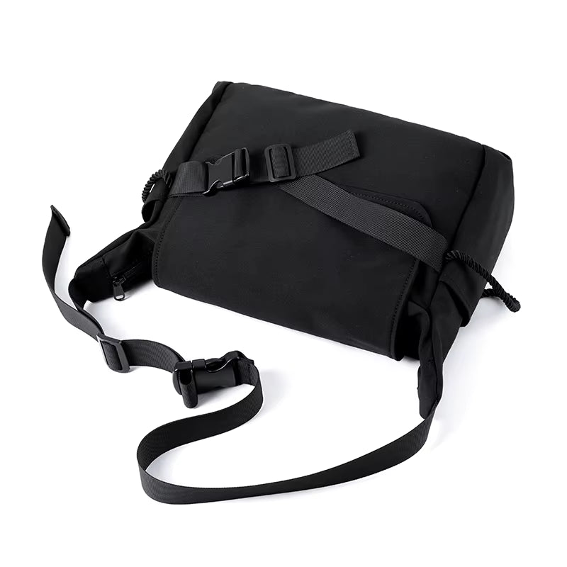 Customizable Men'S Crossbody Bag 12.9" Oxford Flap Messenger Bag Daily Life Waterproof Chest Bag