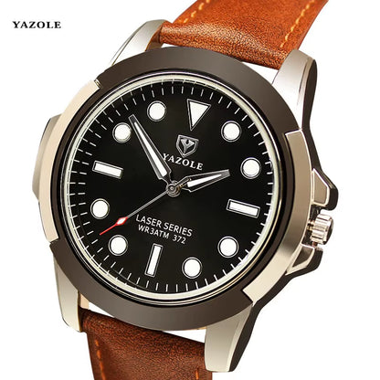 YAZOLE D 372 Luxury Mens Watches Sport Style Hot Sale Factory Custom Logo Quartz Watch Classic Leather Wristwatch Wholesale