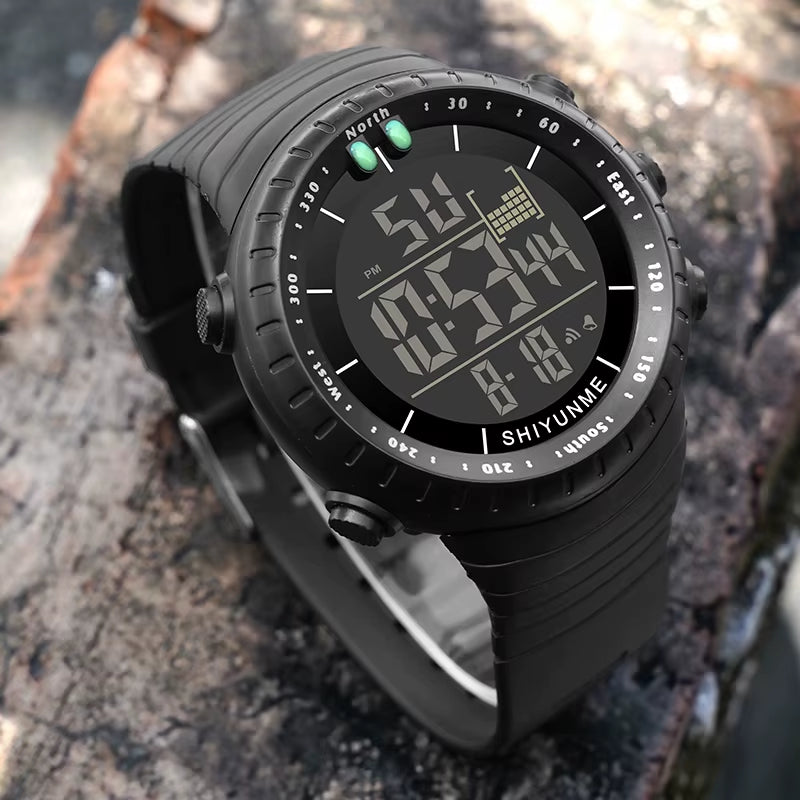 1909B Classic Good Quality Digital Watches Sport Style Silicone TPU Belt 5 ATM Waterproof Wrist Watches for Men