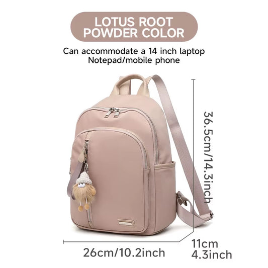 Simradia Oxford Waterproof Lady Backpack 14 Inch Laptop Backpacks for Women Simple Travel Bag School Backpack for Girls