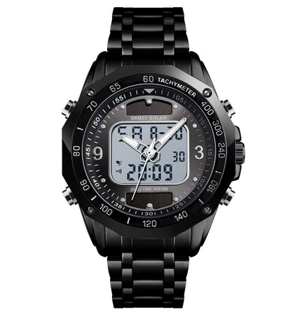 Skmei Wholesale Solar Watches Men Analog Digital Stainless Steel Wristwatches #1493