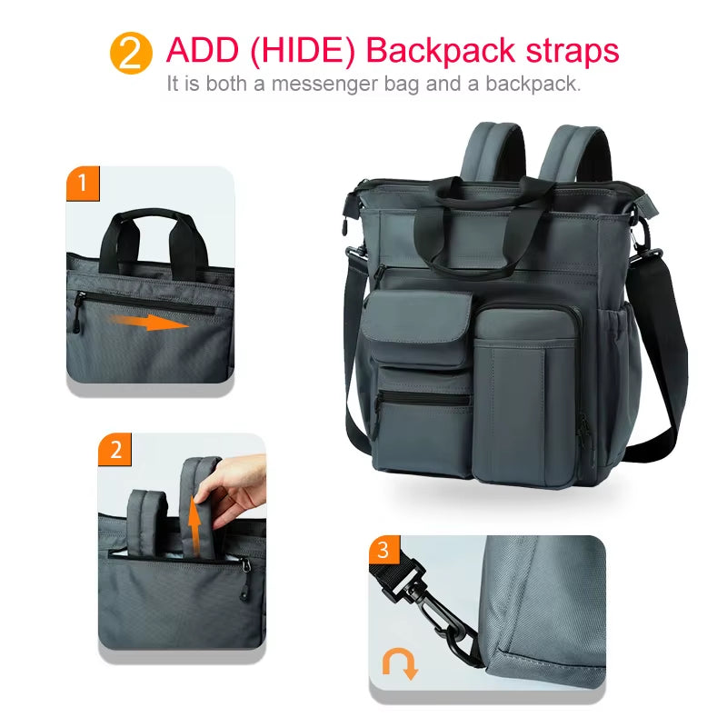Anti-Theft Men Laptop Backpack Messenger Bags for Men Waterproof Briefcases Backpack