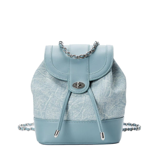 4 in 1 Women'S Chain Bag Small Outdoor Women'S PVC Leather Backpack Handbags Design Purses for Women Outdoor Shoulder Bags Lady