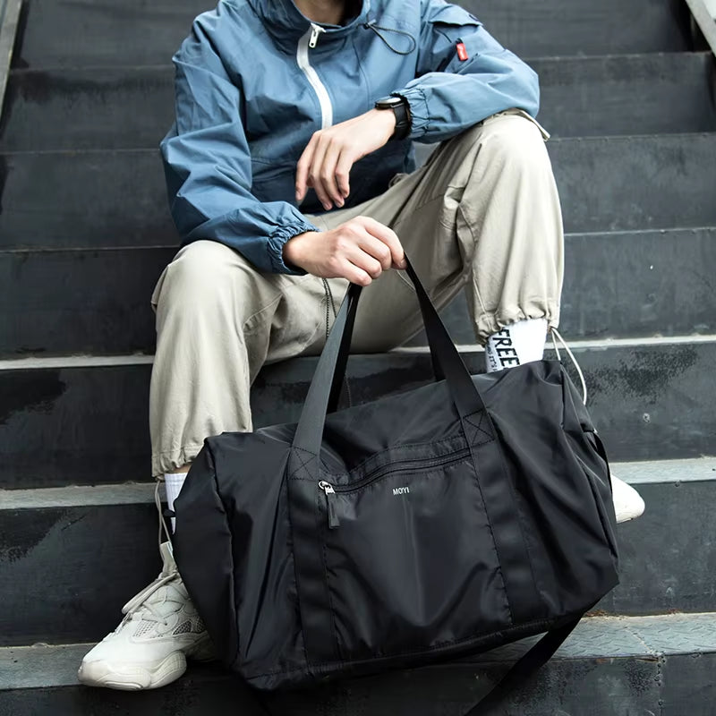 Sports Gym Bag Foldable Storage Lightweight Waterproof Weedend Travel Duffel Bag for Men