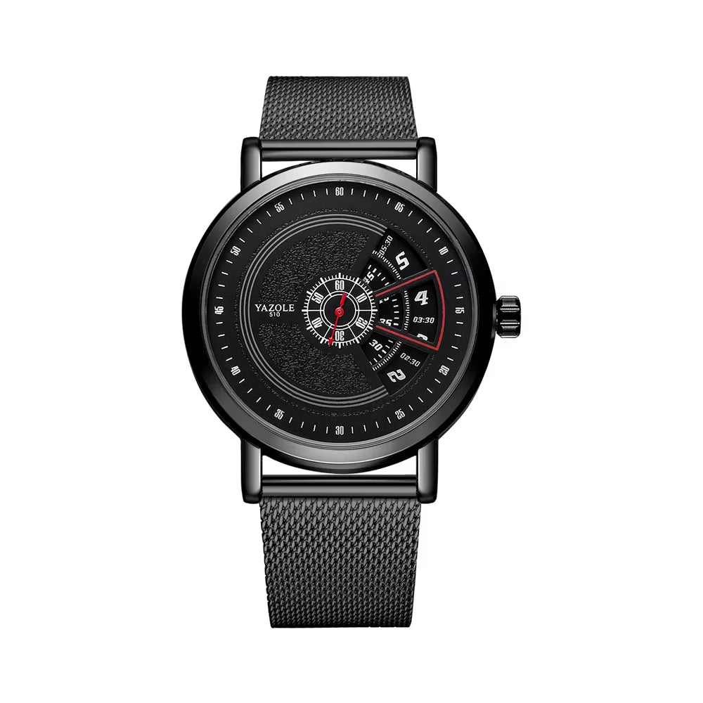 Top Ranking Leisure Spinning Rotate Windows Metal Steel Mens Quartz Watch Waterproof Custom Wristwatches Relojes Wholesale
